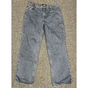 Red Head Flannel Lined Jeans Men's 36x32 Blue Straight Leg Dark Wash 100% Cotton
